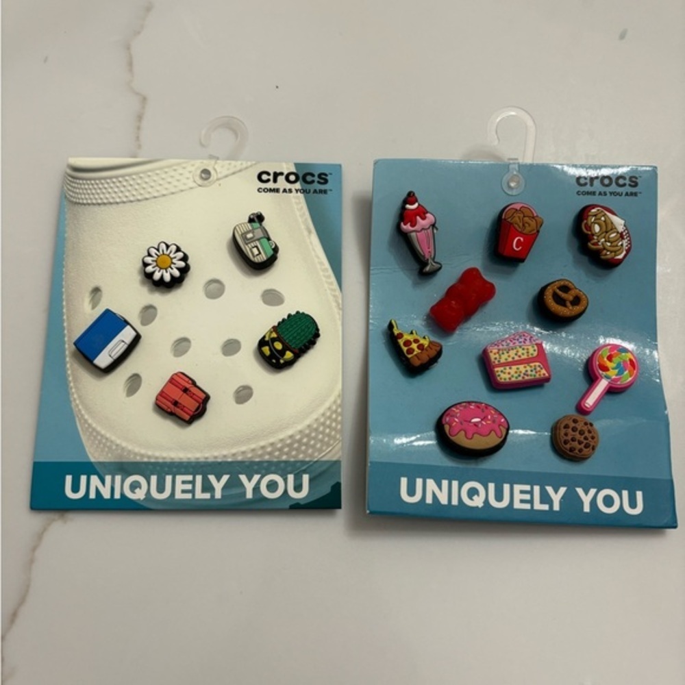 Two packs of crocs Jibbitz charms